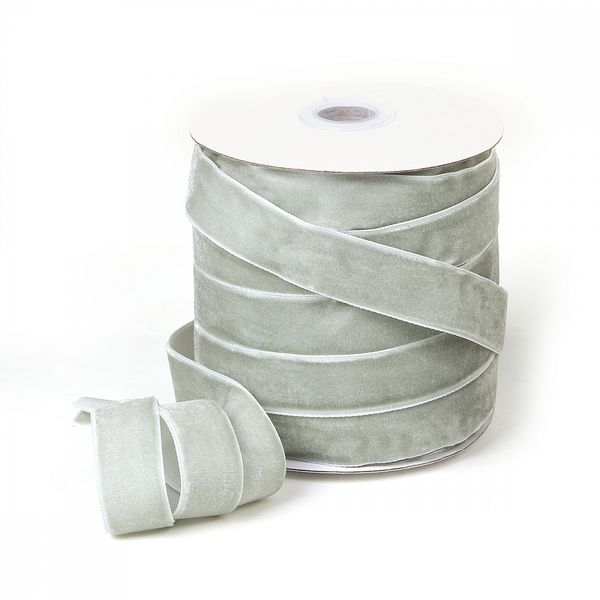 Лента бархатная (тесьма) 20.0 мм / 22.86±1 метров, арт.20VR88 нейлон цв.серый