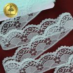 Кружево отделочное в стиле "трикотаж" 40 мм, диз. 278, цв.08 мята, уп. 27,4 м