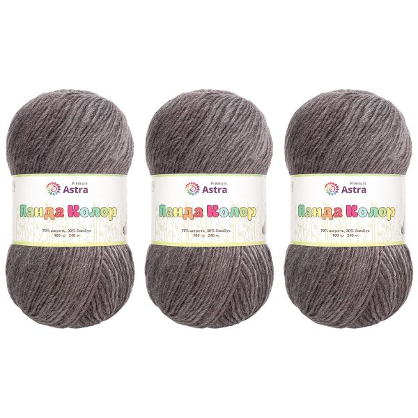Пряжа Astra Premium (Астра Премиум) Панда Колор / уп.3 мот. по 100 г, 240 м, 04 секционный