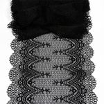 Кружево бельевое эластичное 230 мм / 10 м, 8037, цв.черный, Kruzhevo