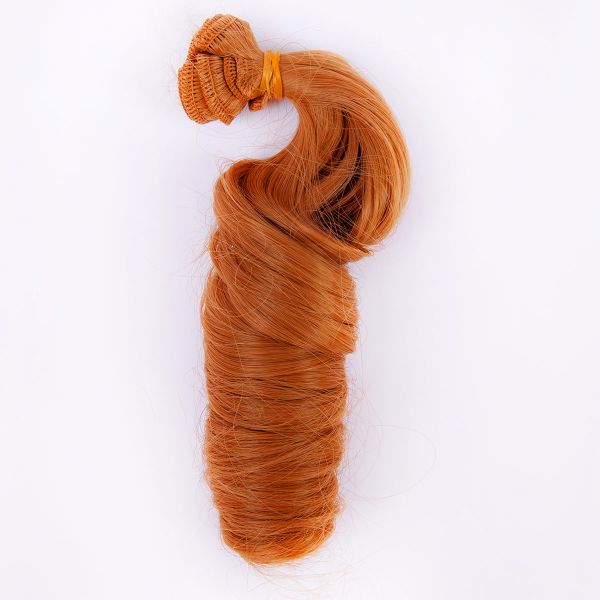 Трессы для кукол 15 см, 100 см, 38 г, 18 золотисто-медный, HobbyBe HAR-4