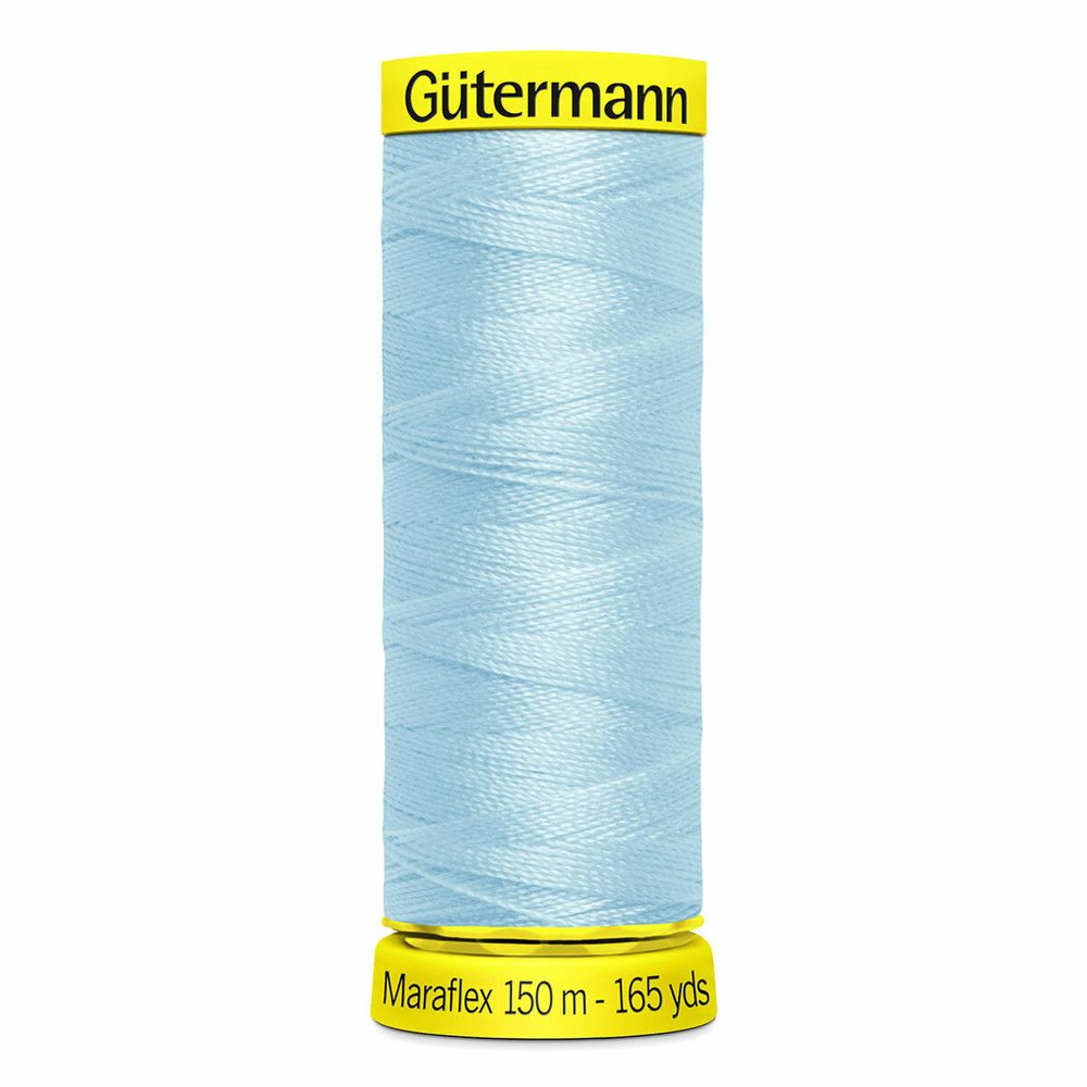 Нитки для трикотажа Gutermann Maraflex, 150м, 195 голубой лед, 5 катушек