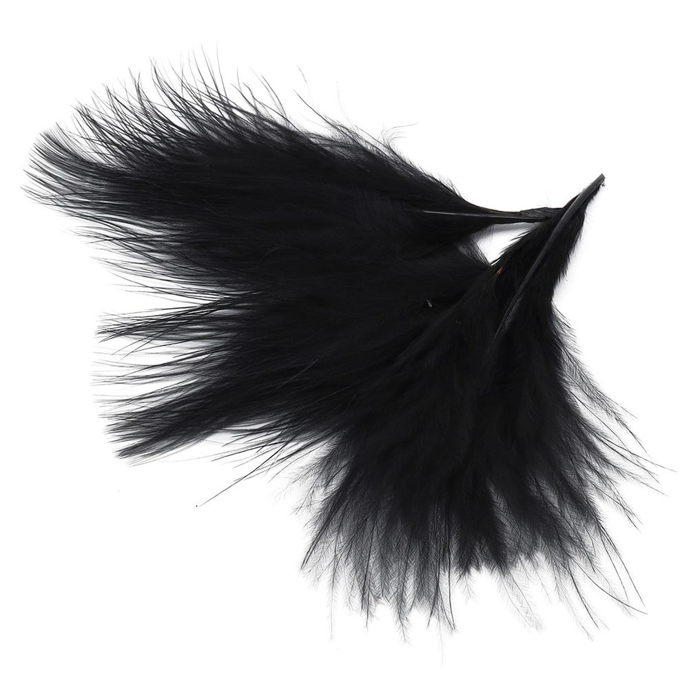 Перья декоративные 5-10см, 25 шт, H-80 черный