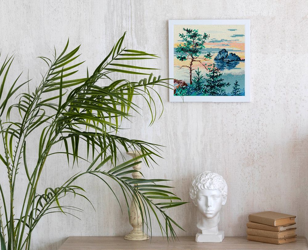 Алмазная (кристальная) мозаика Фрея, Красоты Байкала, 25х25 см