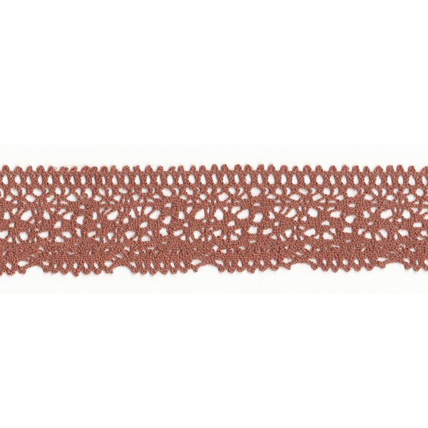 Кружево вязаное (тесьма) 25 мм / 22.8 м, 037 св.коричневый, Gamma HVK-08