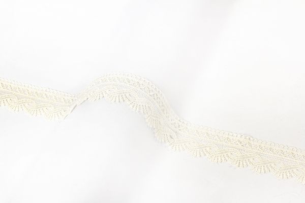 Кружево гипюр (плетёное) 41 мм / 8.8 м, кремовый, Gamma GGM-4101