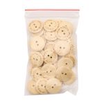 Пуговицы на 2 прокола Handmade 32L (20мм), дерево (Milk (молочный)), W21, 36 шт