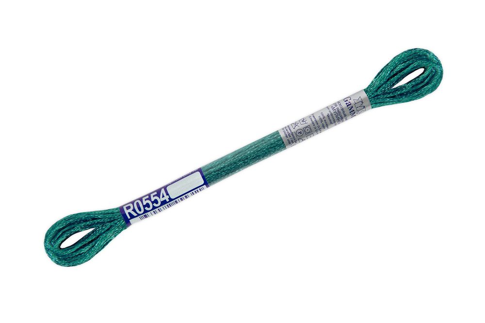 Мулине Gamma вискоза 100%, цв.R0554 св.синий, 12 мотков по 8 метров