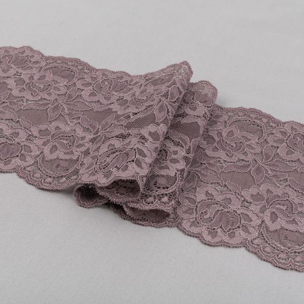 Кружево бельевое эластичное 170 мм / 3±0.2 метра, Турция, т.коричневый, Blitz