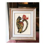 Набор для вышивания нитками Овен 1458, Русские узоры. Кошка 23х34 см