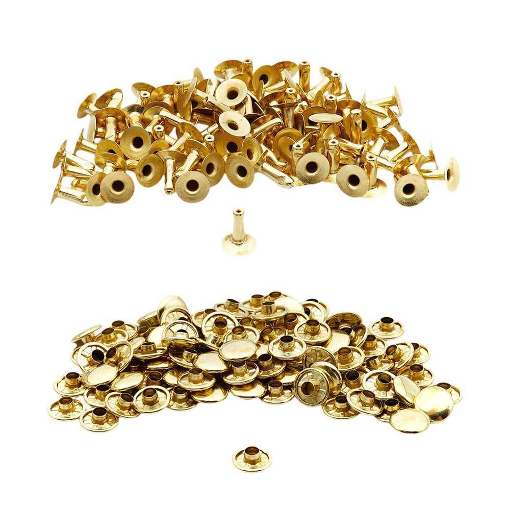 Хольнитены ⌀9 мм, h=9 мм, сталь, New Star №33.5, цв.золото, ≈100 шт