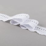 Кружево шитьё 38 мм / 9±0.2 метров, Турция, белый, Gamma GYEM-3802
