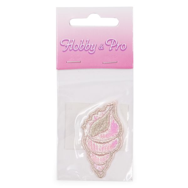 Термоаппликация Розовая ракушка, 2.7х5см, Hobby&Pro