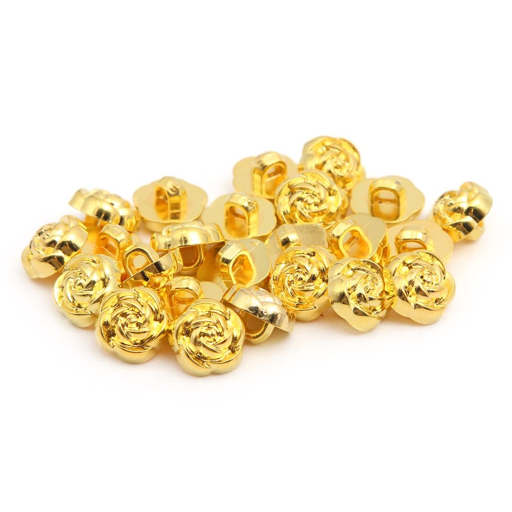 Пуговицы на ножке 0315-1505A 16L 24 шт (золото/светлое золото)