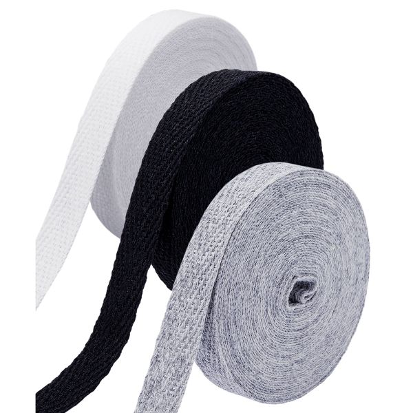 Тесьма (лента) киперная (100% х/б) 10 мм / 3 шт по 4.57 метров, 2.5 г/м, ассорти №4, 3 цвета