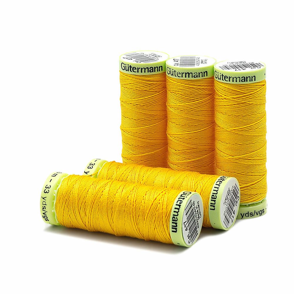 Нитки отделочные Gutermann Top Stitch, 30м, 417 одуванчиковый, 5 катушек, SHV