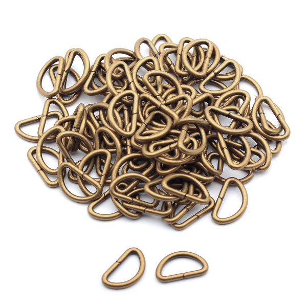 Полукольцо сварное металл внутр. 15 мм (внешн. 20х12 мм, ⌀2.5 мм), 100 шт, латунь ГР, 6067