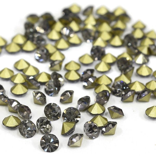 Стразы конусовидные риволи 3,8мм, ss16, 144 штук (стекло) (215)