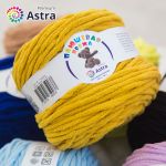 Пряжа Astra Premium (Астра Премиум) Плюшевая / уп.2 мот. по 100 г, 80 м, 220 горчица