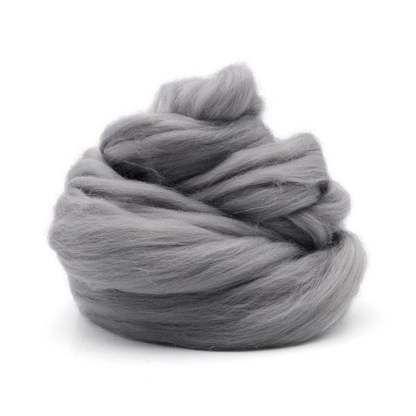 Шерсть для валяния полутонкая 100%, 100 гр. (48 серый)