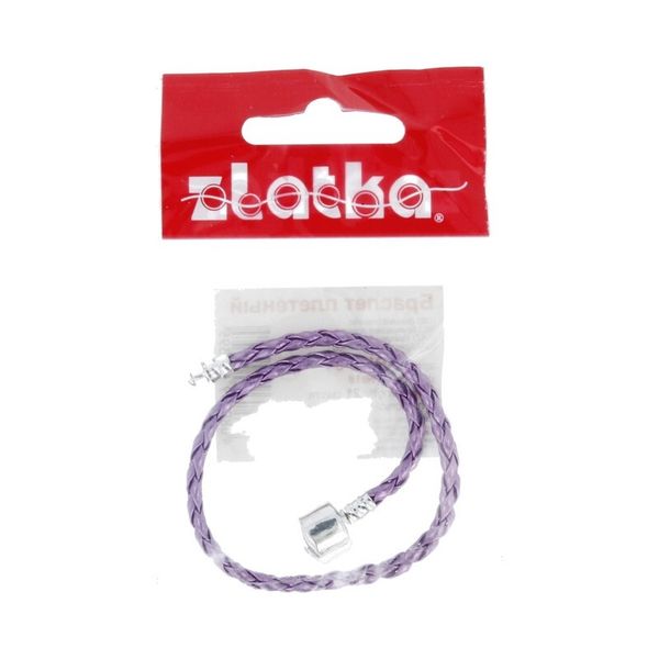 Основа для браслета плетеного 21 см, 5 шт, №18 фиолетовый металлик, Zlatka RBL-01