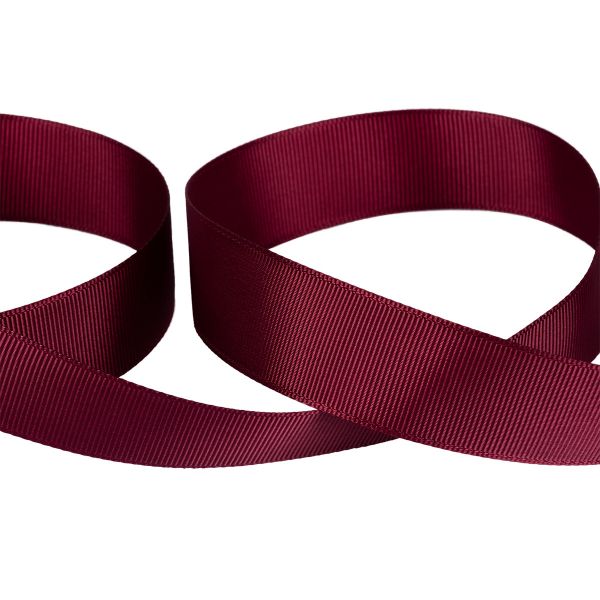 Лента репсовая (в рубчик) 25.0 мм / 45.5 метра, 054 бордовый, Gamma GR-25