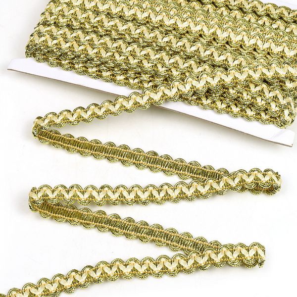 Тесьма отделочная 13 мм, 13-14061 цв.золото уп.13.71м