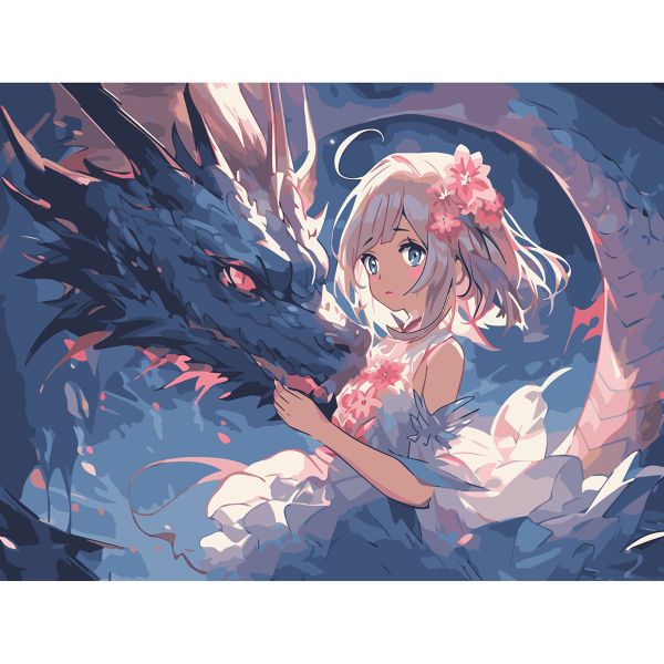 Картина по номерам Cristyle ST001, В пещере дракона, 30х40 см