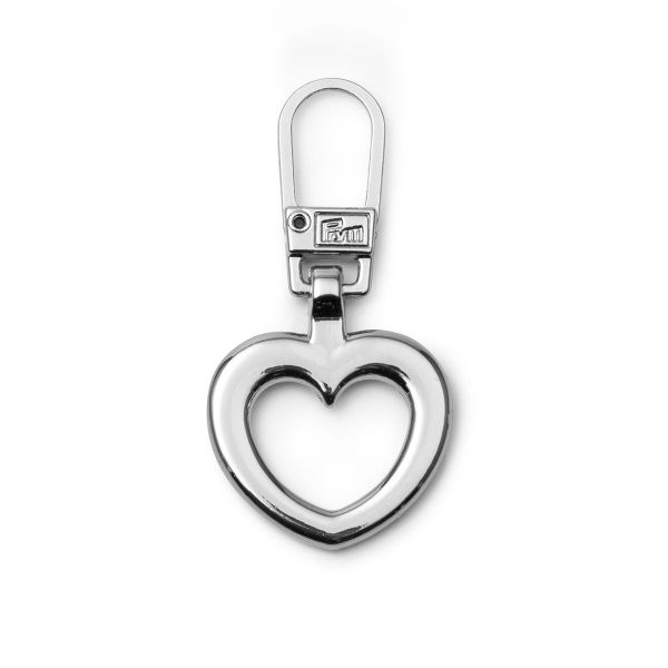 Пуллер для молнии Сердце, серебряный, 1шт, Prym, 1 шт