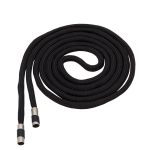 Шнурки круглые с металлическим наконечником ⌀5.0 мм / 130 см, 100 шт, черный