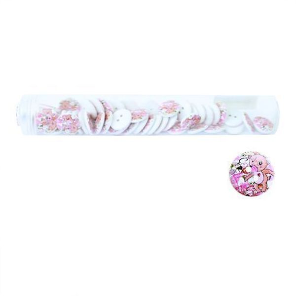 Пуговицы деревянные Мультяшные персонажи 18мм 50 шт, Мишка 15