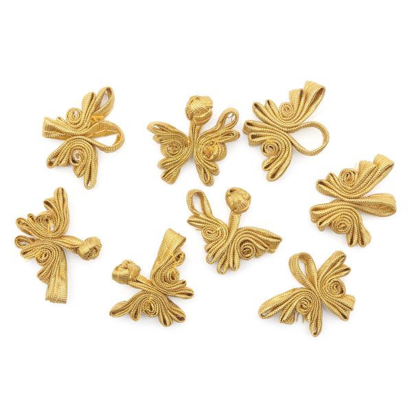 Сутажная застежка, 4,5см (золото), 902N-015, 5 шт