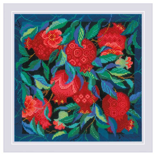 Набор для вышивания нитками Риолис 2269, Панно/подушка Гранатовый сад 40х40 см