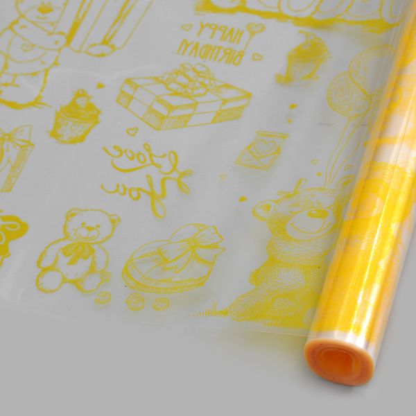 Пленка Мишки желтый 70 см / 9.14±5% метра