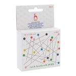 Булавки портновские с цветной головкой 0.65 мм, l=45 мм, сталь/пластик, 500 шт, Pony, 28815