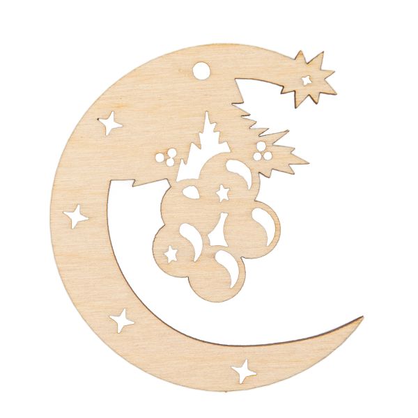 Подвеска фанера 6.5х5.9х0.3 см, Месяц, Mr.Carving КЛ-12