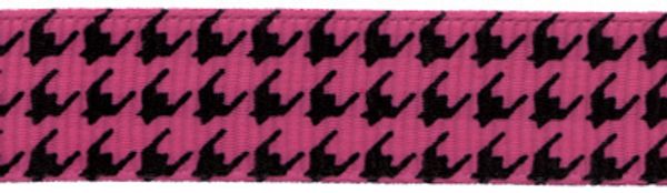 Лента репсовая (в рубчик) с рисунком 12.0 мм / 22.5±1 метров, 125/O3 розовый/узор, Gamma GRC-12