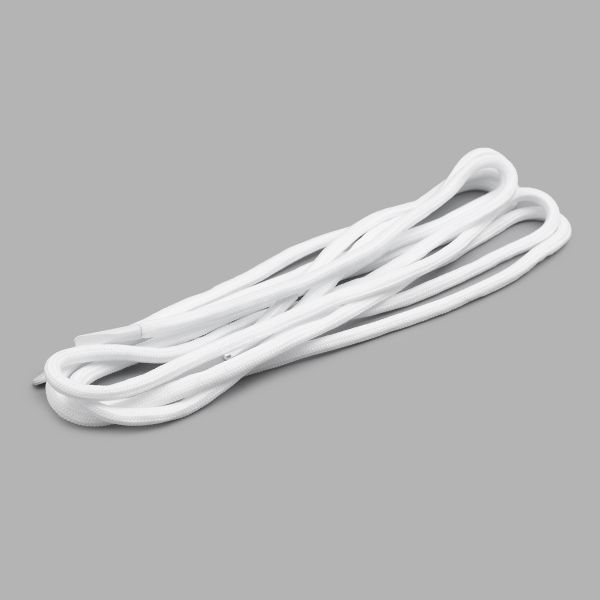 Шнурки круглые с металлическим наконечником 4.0 мм / 130 см, 1 пара (2 шт), белый, 6220-0133