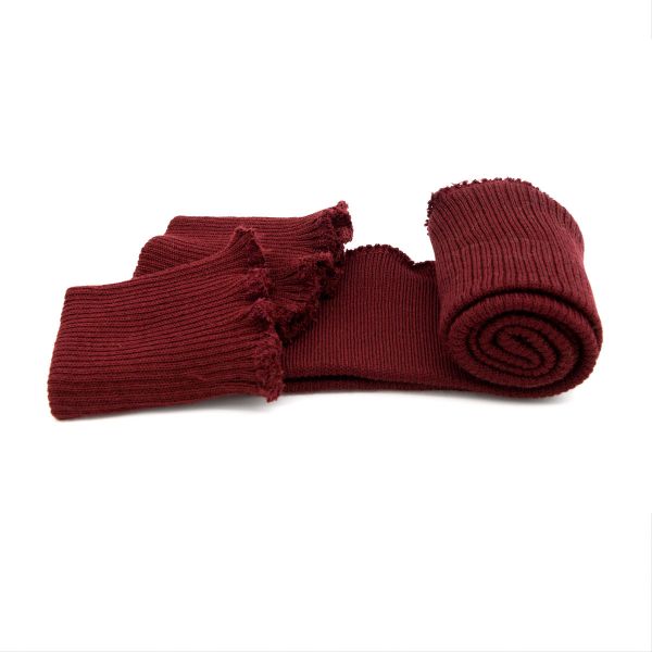 Подвяз (довяз) трикотажный с манжетами (комплект): подвяз 10.0х42 см, 2 манжета 8.5х10.0 см, плотные, 002 бордо