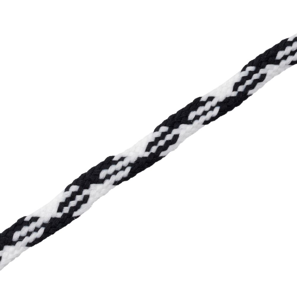 Шнур обувной плетеный ⌀6.0 мм / 200 метров, (диаметр ±1 мм), С34 (Мн.), 856 белый/черный