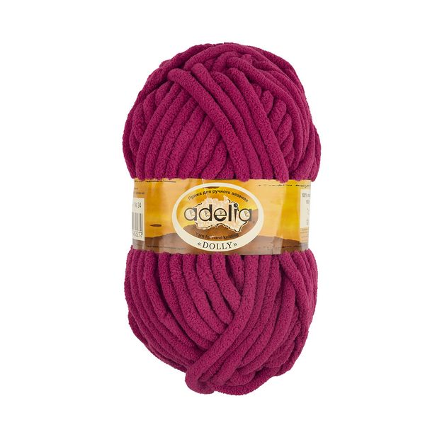 Пряжа Adelia Dolly / уп.5 мот. по 100г, 40м, 24 бордовый