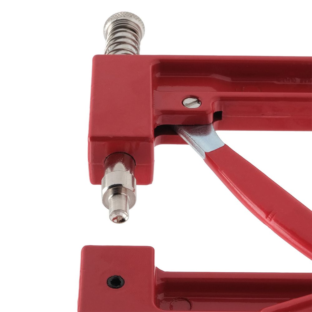 Ручной пресс для установки бусин на шипах с насадками 4, 5, 6, 8, 10 мм, New Star, красный