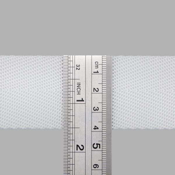 Стропа (ременная лента) 40 мм / 25 метров, толщ. 1.0 мм, [26.9 г/пог.м], 100% п/п, 1 белый