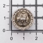 Пуговицы на ножке 28L=18 мм, металл, Silver (серебристый), 10 шт, MP01