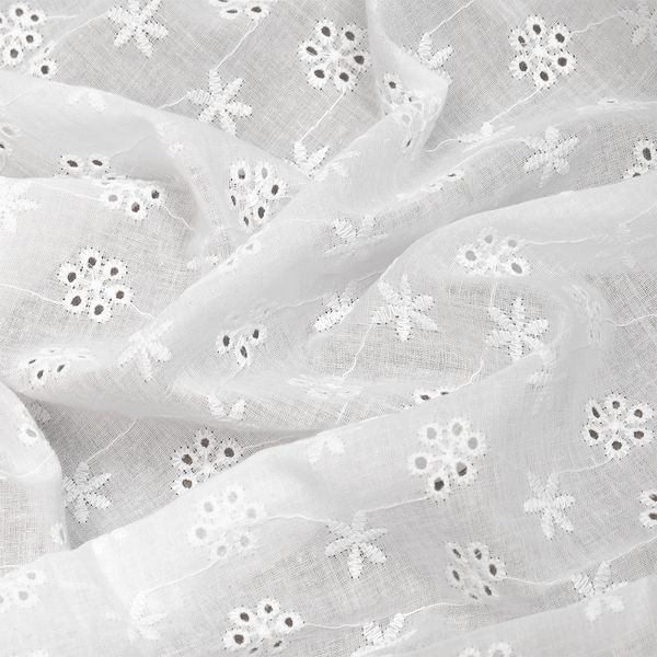 Ткань шитьё (прошва) 100 г/м², 150 см / 15 метров, TBY.Emb.1 белый