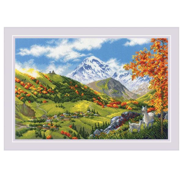 Набор для вышивания нитками Риолис, Горная деревня 40х60 см