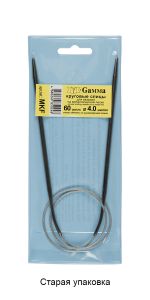 Спицы круговые металл ⌀4,0 мм, 60 см, с металлической леской, Gamma MKF