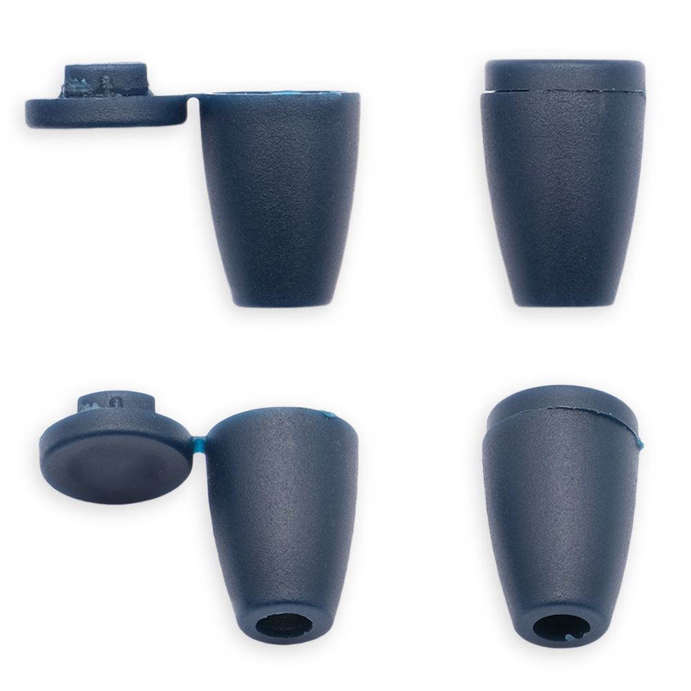 Наконечник для шнура пластик Колокол ⌀6/9 мм, 14х11 мм, ПП т.синий, 27106-Н, 100 шт