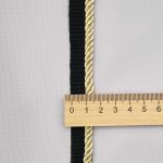 Кант витой 5 мм / 25 метров, черный/13 лимонный желтый, 3AR3294