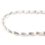 Бусины пластик (жемчуг) 13х7 мм, 80 шт, Astra&Craft, белый